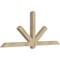Ekena Millwork Kennewick Rough Sawn Timber Gable Bracket, Douglas Fir, 84"W x 35"H x 4"D x 4"F, 10/12 Pitch GBW084X35X0404KEN00RDF - alternate 2